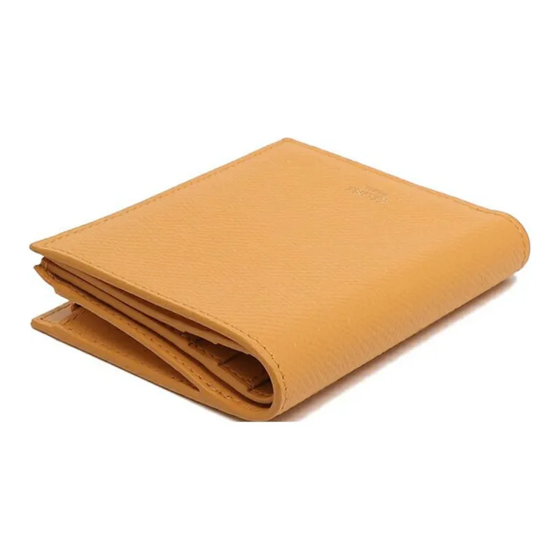 CELINE Grained Calfskin Wallet Women's Yellow-3
