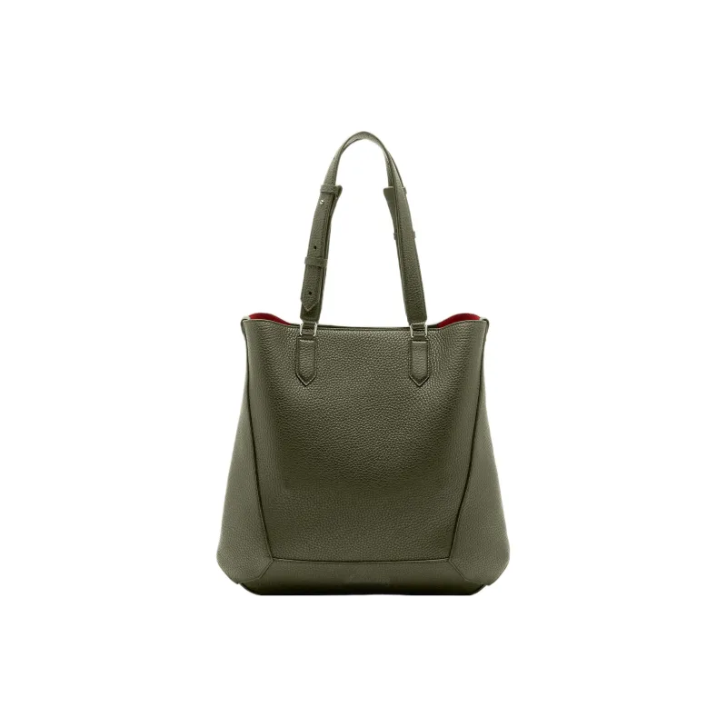 Alexander McQueen Grain Calfskin Tote Bag, Shopping Bag, Shoulder Bag, Handbag Medium Size Men's Dark Khaki-2