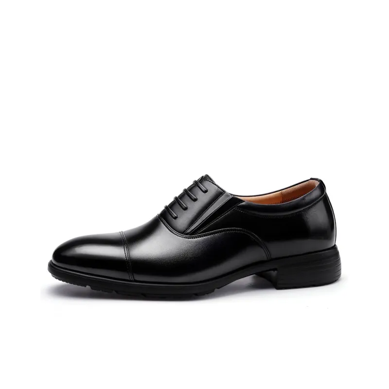 Strongman 3515 Three Strap Leather Shoes For Men Genuine Leather Three Section Head Men's Unlined Shoes-0