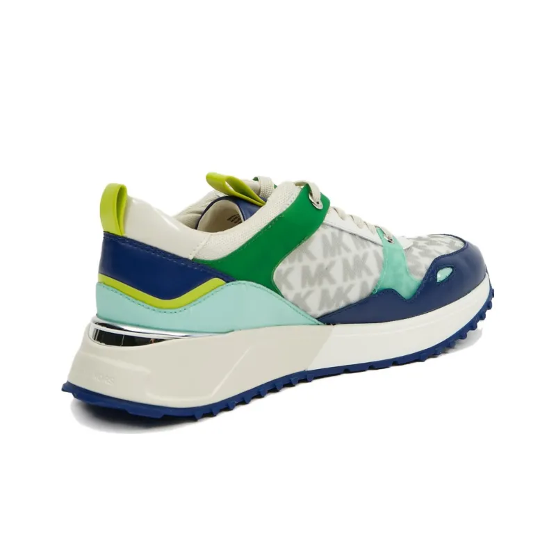 MICHAEL KORS Theo Slip-Resistant Low-Top Sports Casual Shoes Women's White Green Blue-2