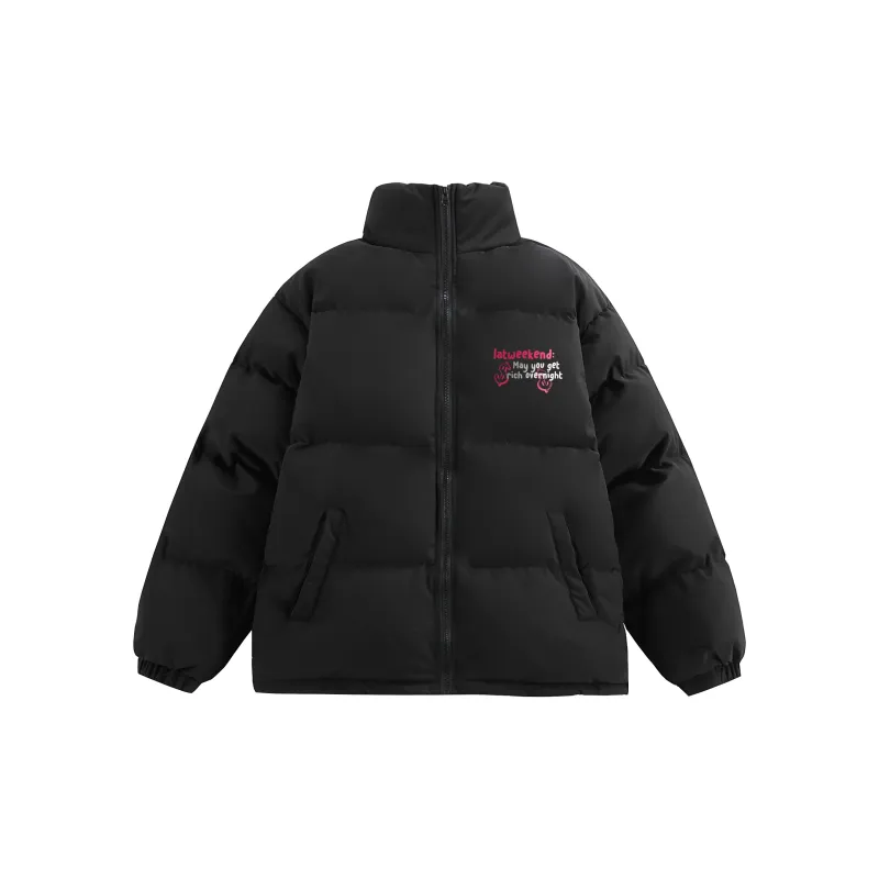 LA'T.WEEKEND Puffer Jacket Unisex Black-1