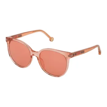 CarolinaHerrera Acetate Irregular Shape Sunglasses Unisex Red