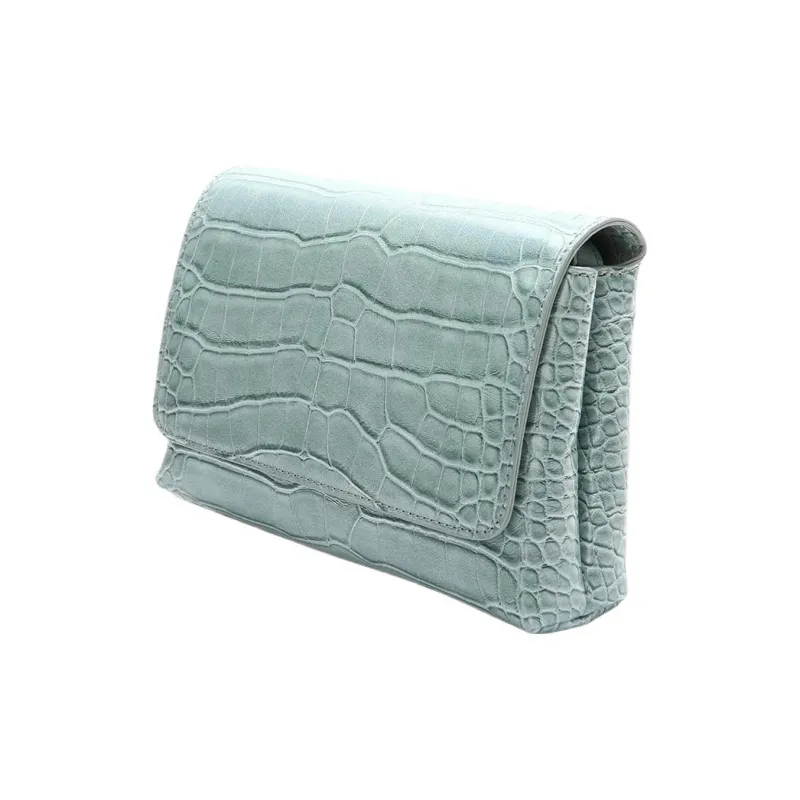 EMPORIO ARMANI Polyurethane Shoulder Bag Women's Turquoise-1