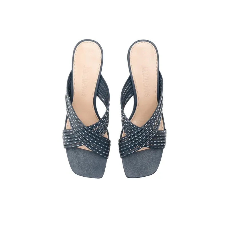 Jacquemus Castana Slide Slippers Women's Blue-4
