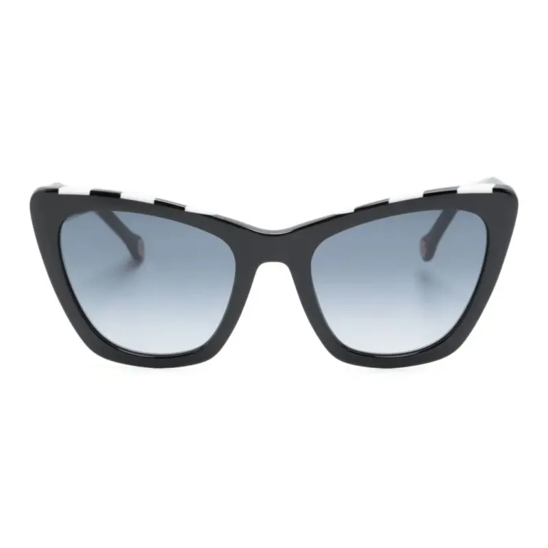 CarolinaHerrera Acetate Irregular Shape Sunglasses Women's Black-1