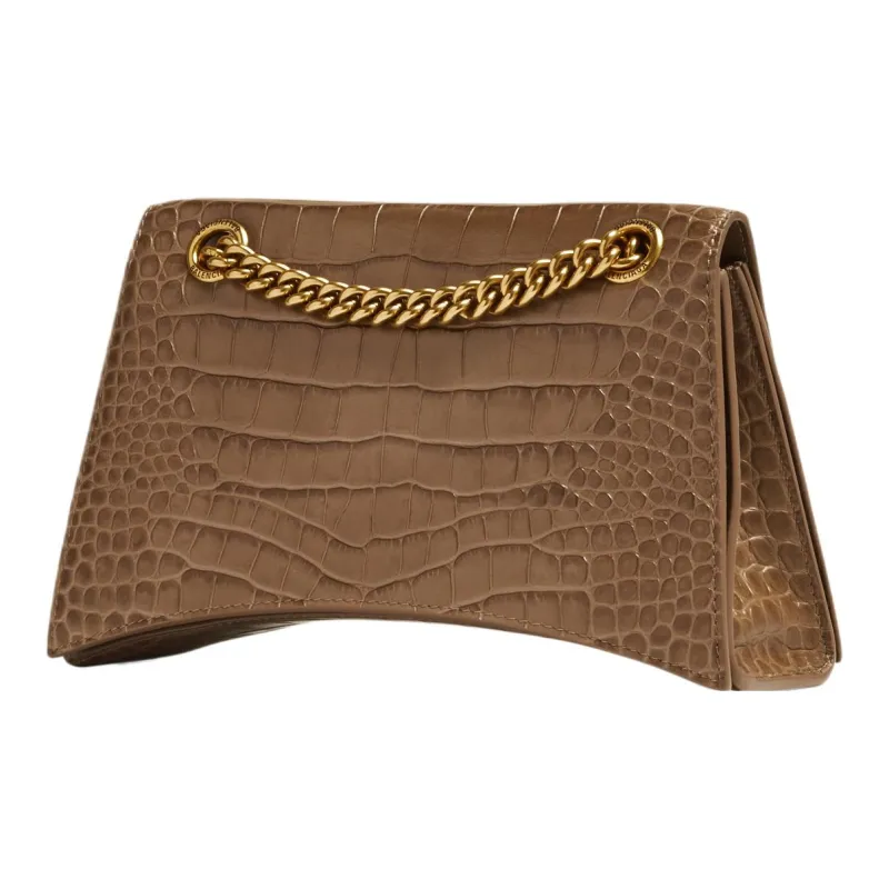 Balenciaga Leather Crossbody Bag Shoulder Bag Women's Brown-1