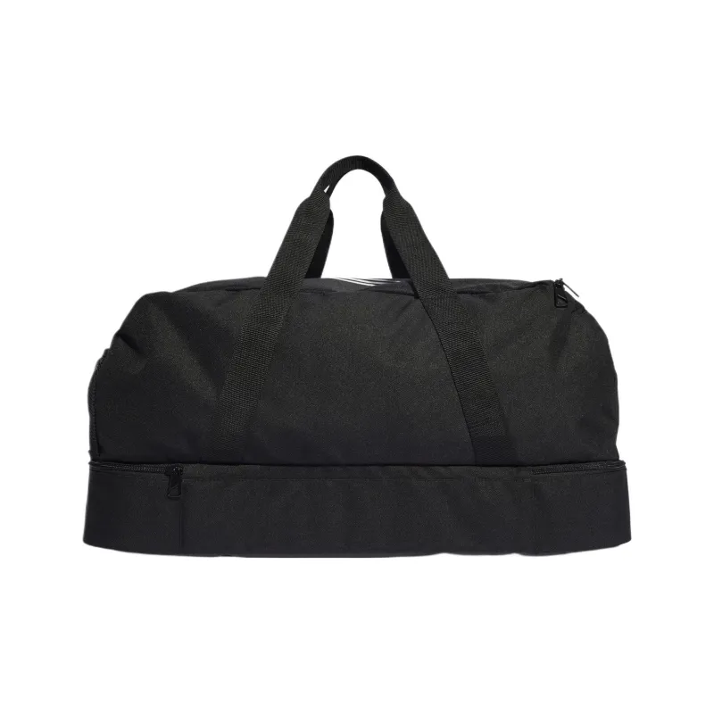 Adidas Recycled Polyester Plain Weave Fabric Handbag Medium Size Unisex Black & White-1