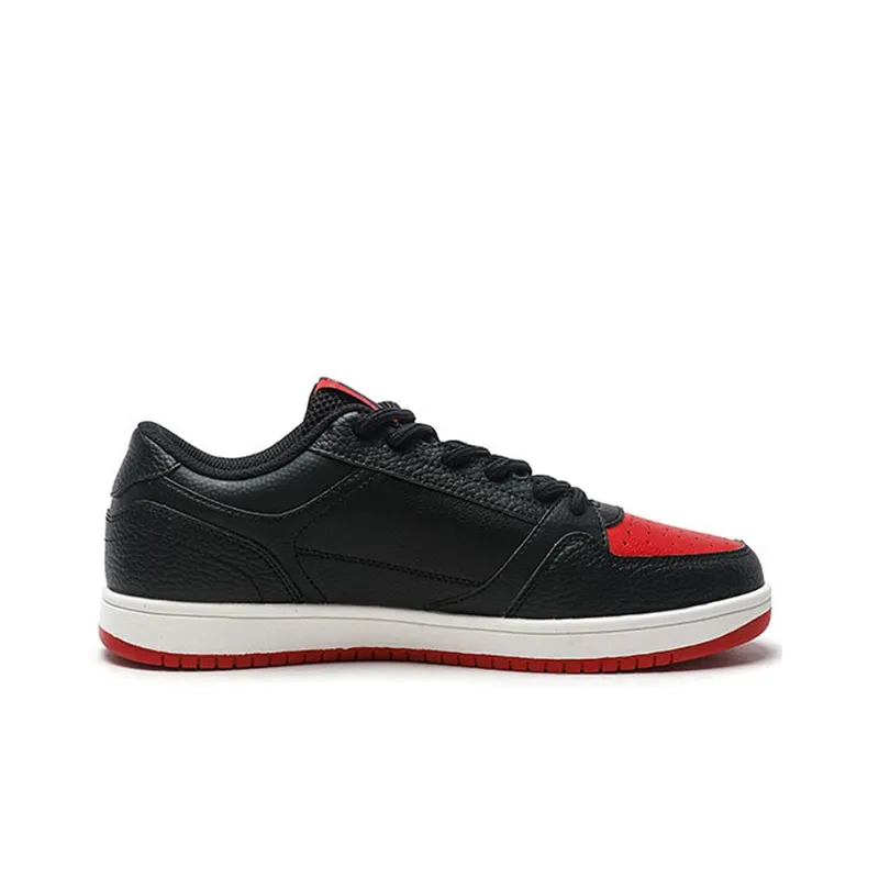 XTEP Waterproof And Wear-resistant Low-Top Skateboard Shoes Men's Black/Exceeding Red-1