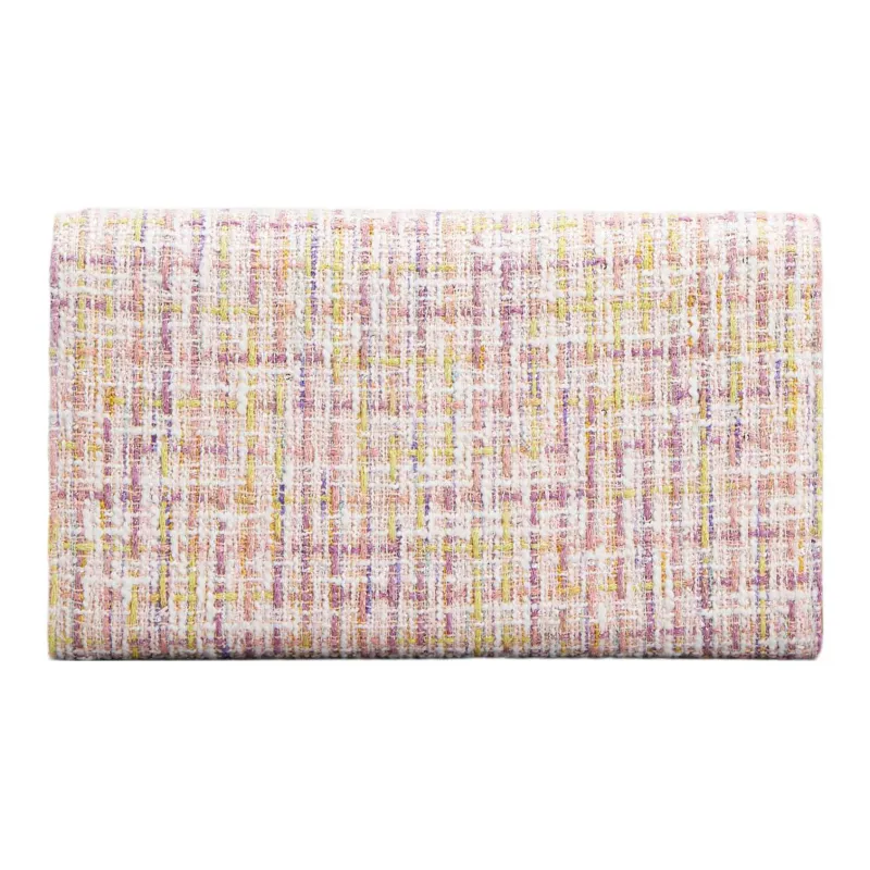 Roger Vivier Gold And Silver Thread Mixed Circle Velvet Fabric One Shoulder Crossbody Clutches Women's Silver Pink-2