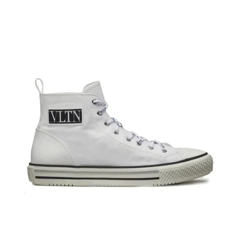 Valentino Giggies High Top Stylish Skateboarding Shoes Men's White Vintage Version-1