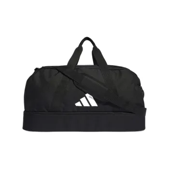 Adidas Recycled Polyester Plain Weave Fabric Handbag Medium Size Unisex Black & White