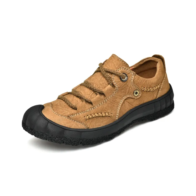 Season Ram Casual Shoes Men Low Top Black/Dark Brown/Khaki-10