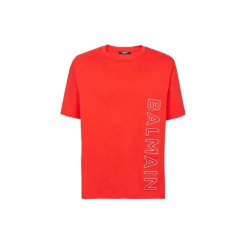 BALMAIN T-Shirts Men Red