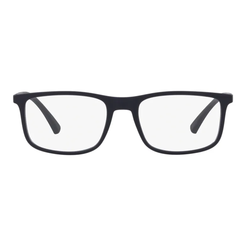 EMPORIO ARMANI Plastic Square Eyeglass Frames Men's Black-1