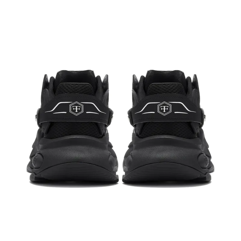 FERNANDA FRANKLIN Chunky Sneakers Unisex Low Top Black/Silver-3