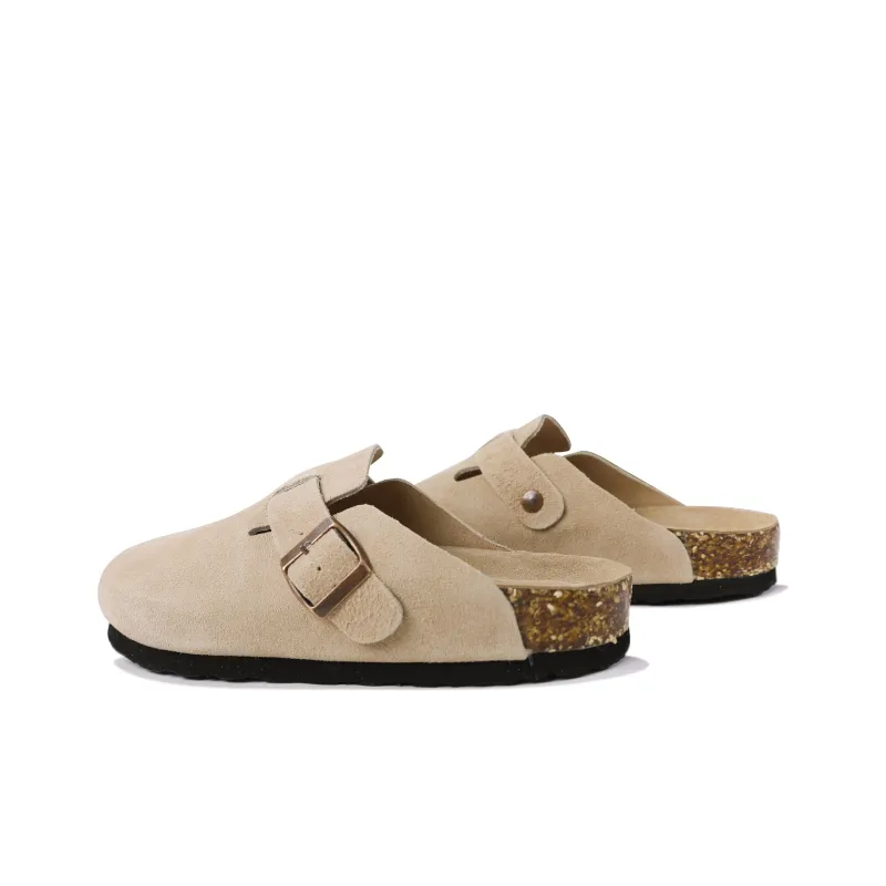 RO Closed Toe Slippers Unisex Khaki Gray-1