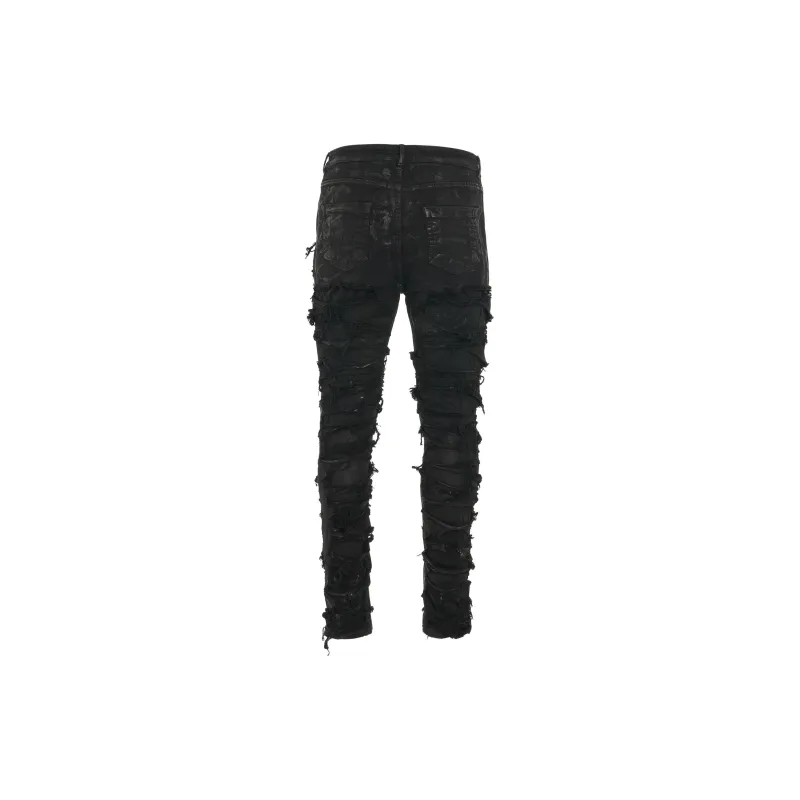 RICK OWENS Drkshdw Distressed Slim Fit Jeans - POIZON