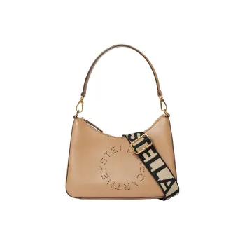 Stella McCartney Logo Perforated Zipped Shoulder Bag