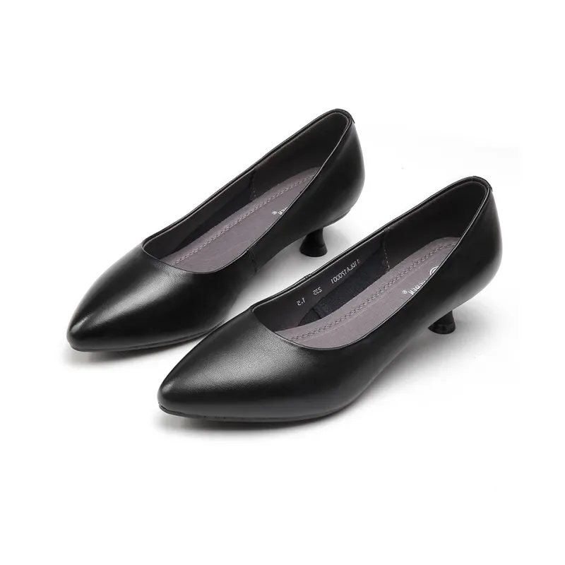 Strongman 3515 Women's Spring And Fall Low Vamp Unlined Shoes Pointed Toe Slim Heel Office Shoes For Commute-4