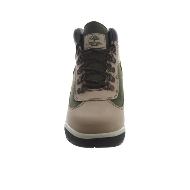 Timberland Cushioning, Wear Resistant Mid Top Kids' Outdoor Shoes Brown Green Teenagers-2