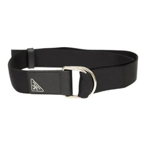 PRADA Belt Men's Black Width 3.5CM