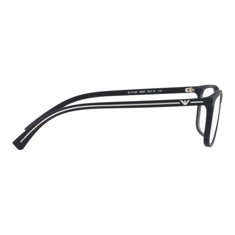 EMPORIO ARMANI Plastic Square Eyeglass Frames Men's Black-4