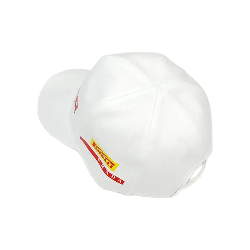 PRADA Cotton Baseball Caps Unisex White-2