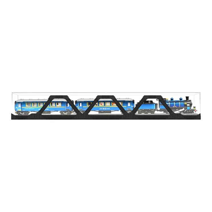 KGBOX Used For LEGO Building Block IDEAS 21344 Orient Express Train Figure Display Case Model Accessories-2