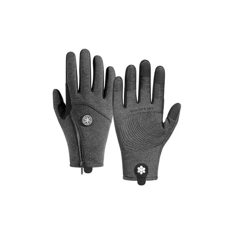 SLSM Riding Equipment Cycling Glove Unisex Microfiber Fabric Black Heather Gray Gray-1