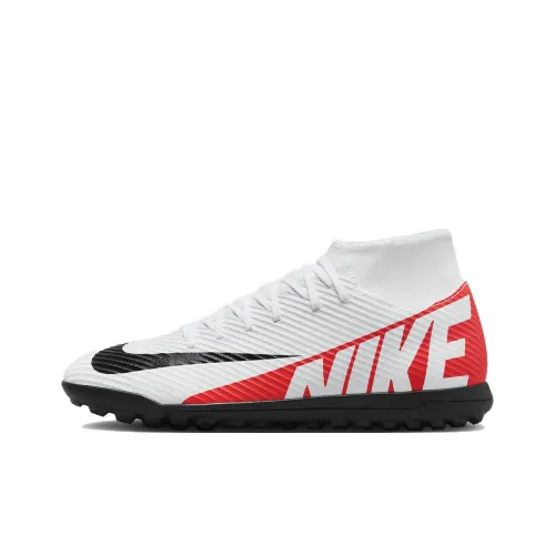 Nike Mercurial Superfly 9 Soccer Shoes Unisex Mid-Top White/Red