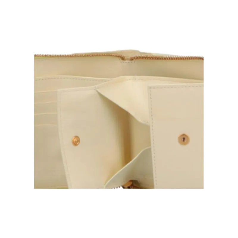 Bottega Veneta Lambskin Wallet Small Size Women's Beige Yellow-4