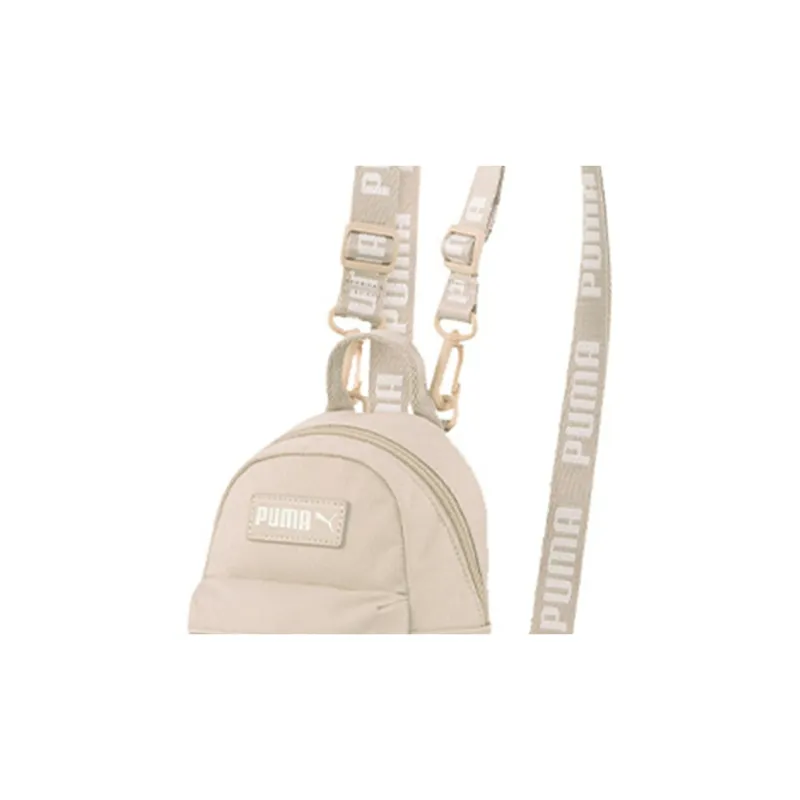 PUMA Artificial Leather Laminated Fabric Backpack Regular Women's Ecru-2