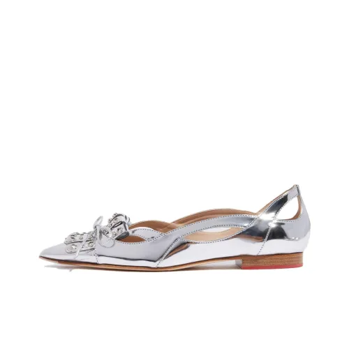 SCAROSSO X Paula Cademartori Moon Metallic Ballerina Shoes