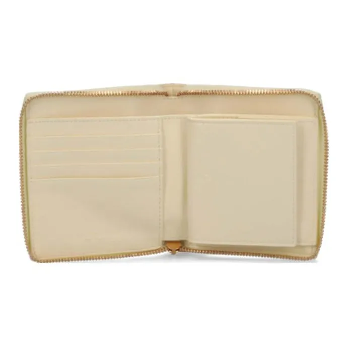 Bottega Veneta Lambskin Wallet Small Size Women's Beige Yellow-3