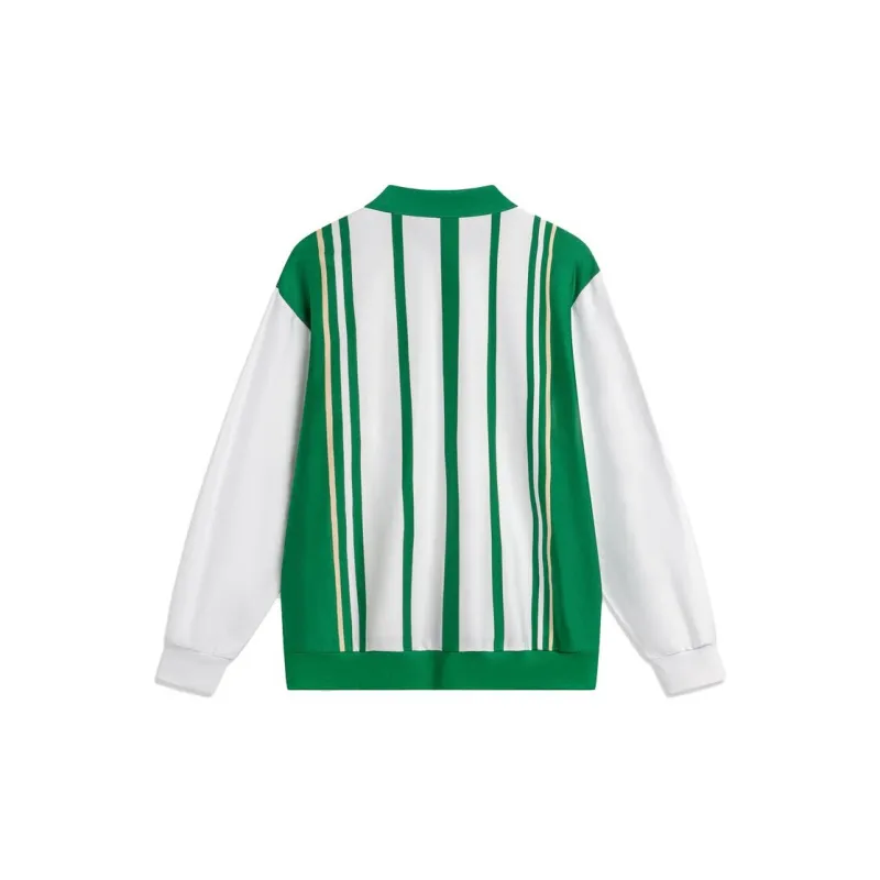 LiNing Sports Life Collection Polo Shirt Men's Scallion Green Standard White Almond Card-1