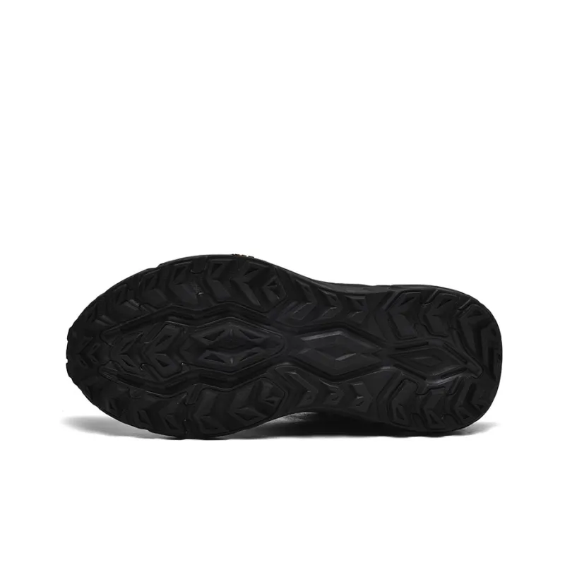 LOTTO Cushioning Height Increasing Wear-Resistant Slip-Resistant High-Top Casual Shoes Men's Black-4