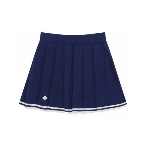 SMFK Casual Short Skirts Women's Deep Sea Blue