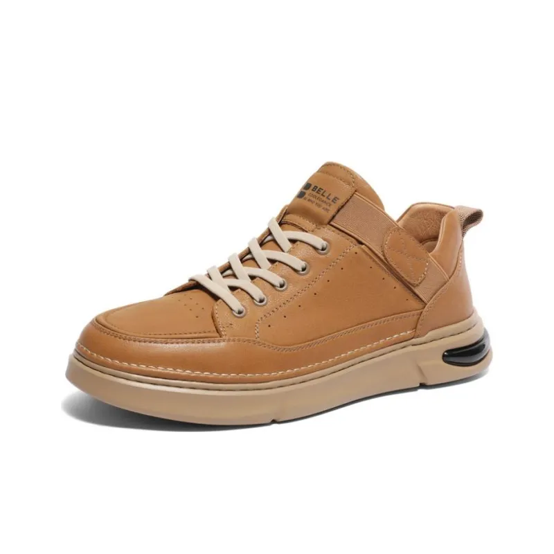 BELLE Slip Resistant Height Increasing Low Top Skateboard Shoes Men's-1