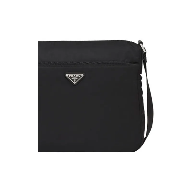 PRADA Nylon Shoulder Bag Crossbody Bag Women's Black-3