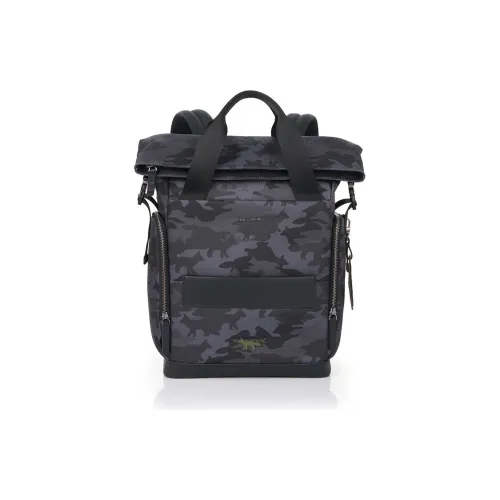 SAMSONITE MK Collaboration Polyester Backpack Regular Unisex Black Camouflage & Black