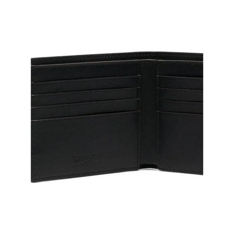Lanvin Calfskin Wallet Men's Black-4