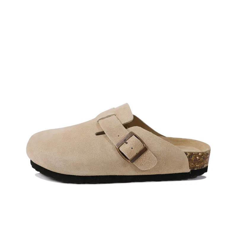 RO Closed Toe Slippers Unisex Khaki Gray-0