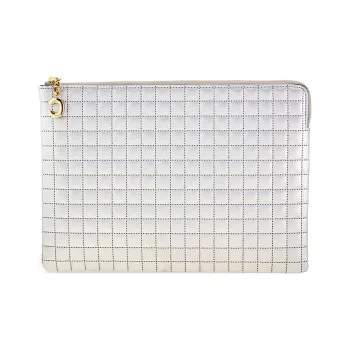 CELINE Calfskin Wallets Coin Purses Women's Silver