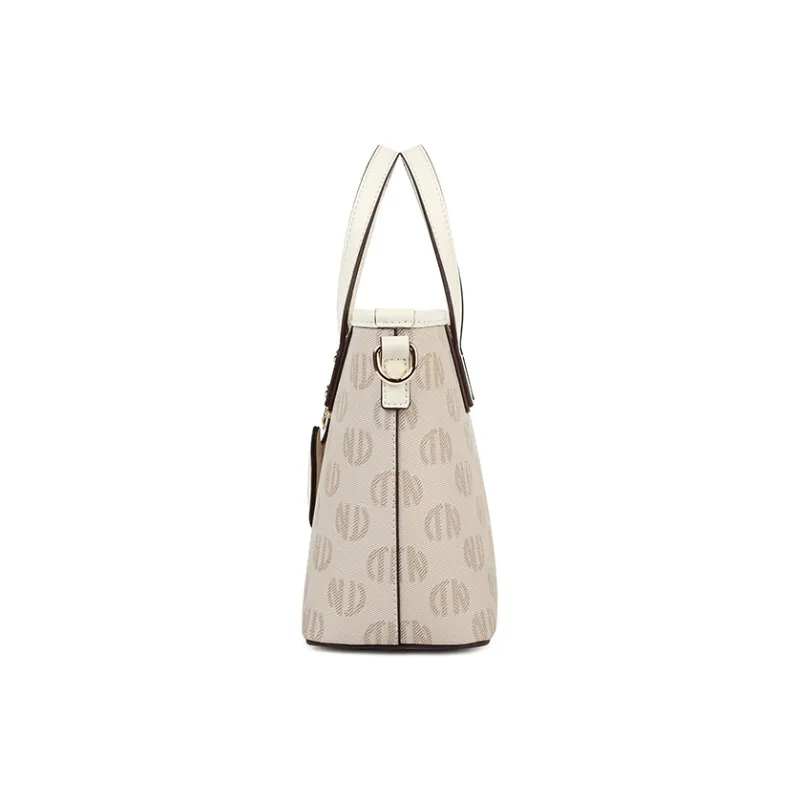 TUCANO PVC One Shoulder Handbag Medium Size Women's Light Pink/Beige Apricot-8