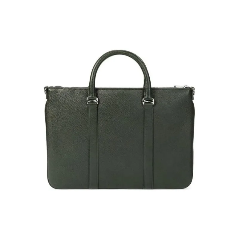 BALLY Genuine Leather Shoulder Bag, Crossbody Bag, Handbag Men's Dark Green-2
