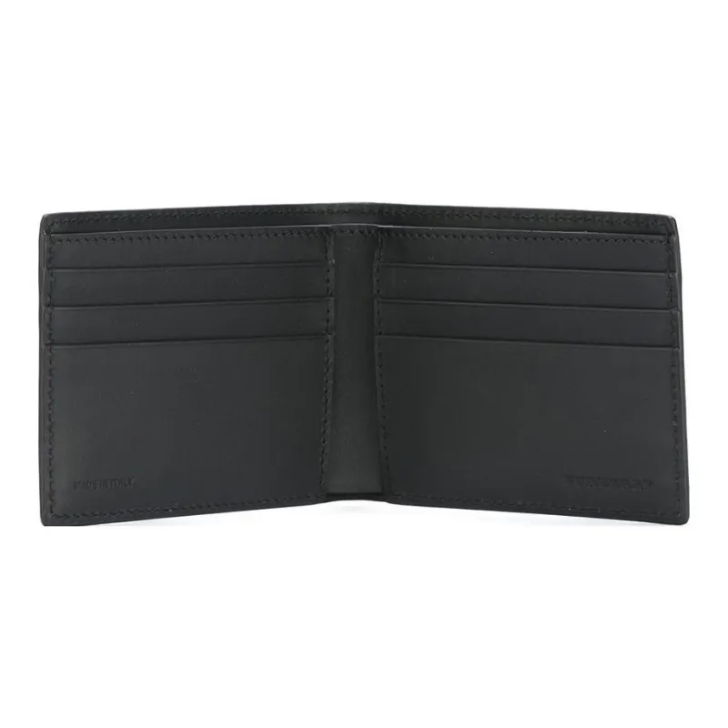 Burberry Leather Wallet Mini Men's Black-1