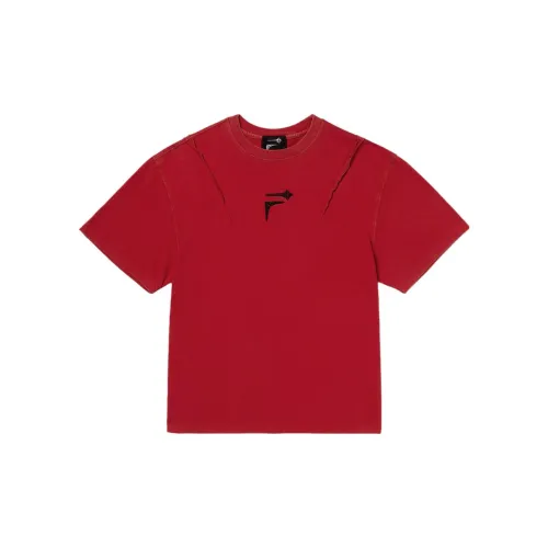 THUG CLUB FILA Co-brand T-Shirts Unisex Pomegranate Red