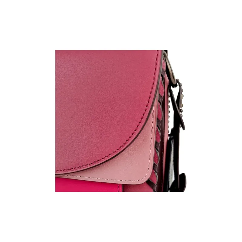 COACH Dreamer Glove Tanning Crossbody Bag Shoulder Bag Women's Pink Purple-4