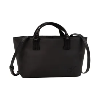 CALVIN KLEIN Blended Material Crossbody Handbag Women's Space Black