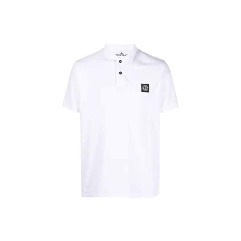 STONE ISLAND Compass Patch Short Sleeved Polo Shirt-1